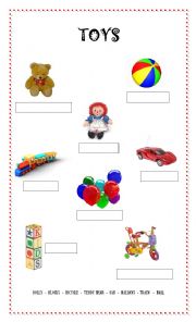 English Worksheet: TOYS