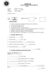 English Worksheet: English Test