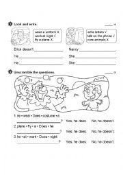 English Worksheet: present simple