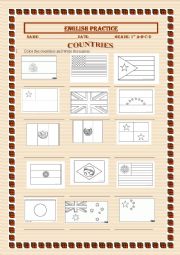 English Worksheet: COUNTRIES
