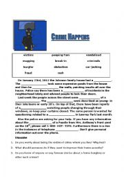 English Worksheet: Lets Discuss- Crime