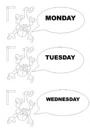 English Worksheet: days of the week 