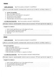 English Worksheet: FRIENDS 2 Episodes (with spelling correction)