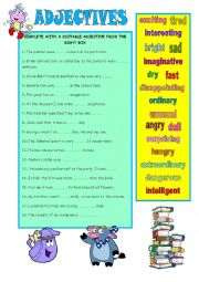 English Worksheet: ADJECTIVES