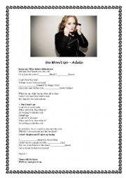 English Worksheet: Future simple with Adele