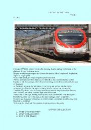 English Worksheet: destiny in the train, reading comprehension