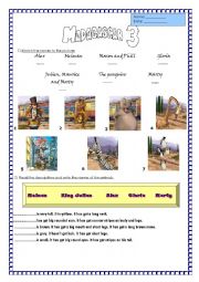 English Worksheet: Magascar 3 worksheet