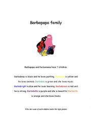 The colors with the Barbapapa family