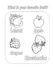 English Worksheet: Fruits pictionary