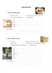 English Worksheet: Giving instruction