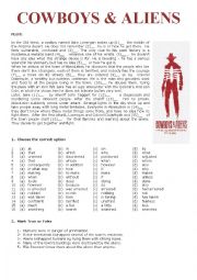 English Worksheet: Cowboys and Aliens