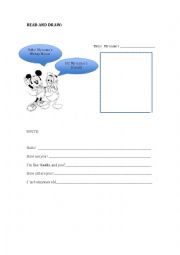 English Worksheet: greetings