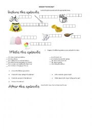 English Worksheet: mr bean car trouble