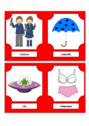 English Worksheet: Alphabet Words - U  (flash cards)