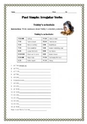 English Worksheet: Past Simple: Irregular Verbs