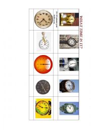 English Worksheet: WHAT TIME IS IT? (2)