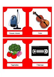 English Worksheet: Alphabet Words - V  (flash cards)