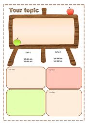 English worksheet: 19  TEMPLATES  for Original Worksheets :-) FREE :-D -- UPDATED