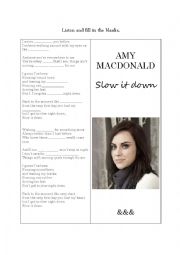 Amy Macdonald Slow it down