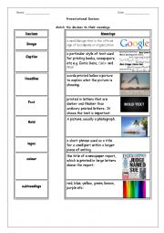 English Worksheet: Presentational Devices