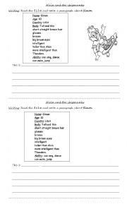 English Worksheet: Alvin and the chipmunks