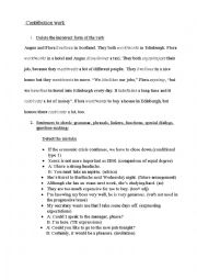 English Worksheet: Contribution work