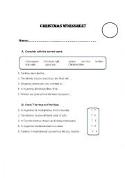 English Worksheet: CELEBRATIONS: CHRISTMAS 