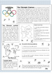 English Worksheet: Olympic Games, London 2012