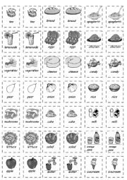 English Worksheet: memory game