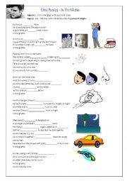 English Worksheet: Elvis Presley - In The Ghetto - Present Simple and Simple Vocab