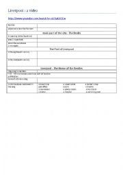 English Worksheet: The city of Liverpool