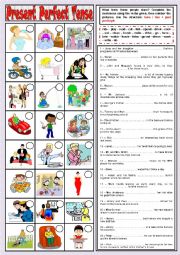 present perfect worksheet worksheets verbs tenses verb grammar english