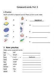 English Worksheet: compound words 2