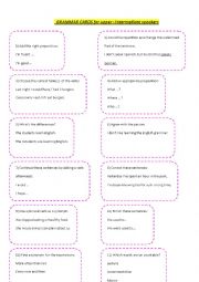 Boardgame : grammar and vocabulary revision