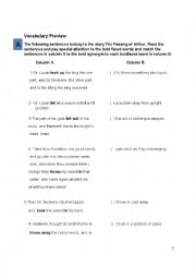 English Worksheet: Last Part of Two English Stories: The Once and Future King and The Passing of Arthur./ Intermediate Level/ EFL Five Skills Unit /Including Vocabulary Scaffolding ( Part 2)