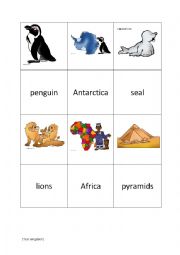 English worksheet: Continents Domino Part 3/4