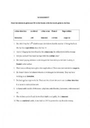 English Worksheet: Crime Detection History Vocabulary Worksheet