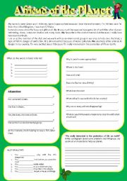 English Worksheet: A friend of the Planet