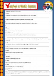 English Worksheet: Young People/Adolescence -Rephrasing