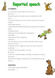 English Worksheet: REPORTED SPEECH