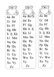 English Worksheet: abc bookmark