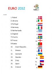 English Worksheet: Euro 2012