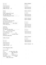 English Worksheet: Endless summer
