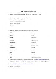 English worksheet: The Legacy by Virginia Woolf