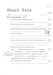 English Worksheet: Shark Tale - Movie Comprehension