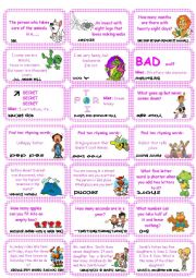 English Worksheet: Brain teasers, riddles & puzzles card game (set 1)