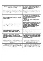 English Worksheet: Social Issues