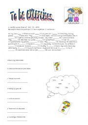 English Worksheet: To be Excercises