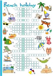 English Worksheet: Beach holiday