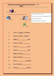 English worksheet: Family Tree